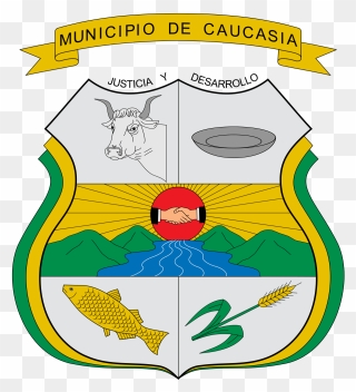 Escudo De Caucasia - Escudo De Caucasia Antioquia Clipart