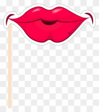 Party Photobooth Props Figure Lips - Props For Photo Booth Lips Clipart