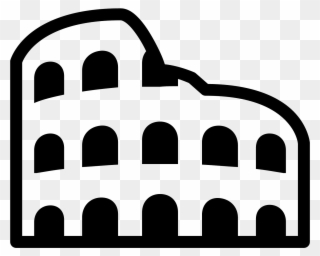 The Roman Colosseum Viewed From The Side, Long Abandoned - Coliseum Icon Png Clipart