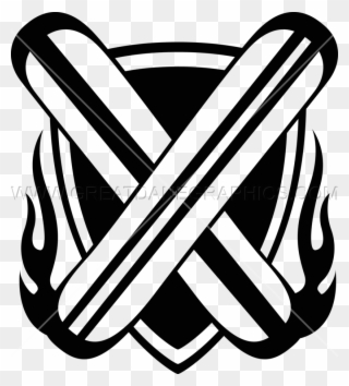 Snowboard Crest - Illustration Clipart