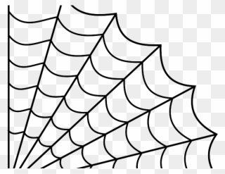 Spider Web Clipart Draw Spider - Spider Web Line Drawing - Png Download