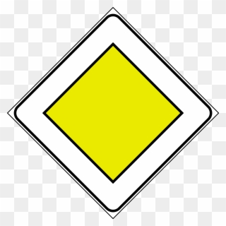 Open - Priority Road Traffic Sign Clipart