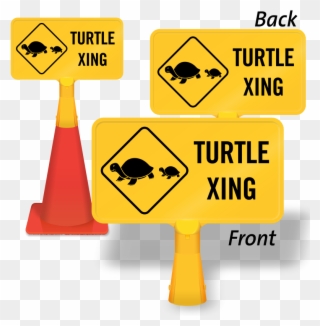 Turtle Xing Coneboss Sign - No Smoking Sign On Ground Clipart