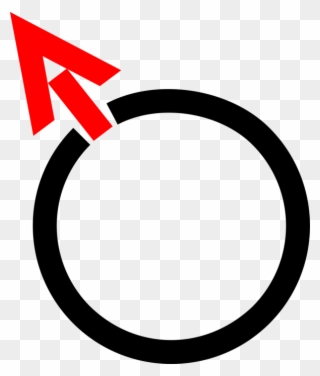 Vector Illustration Of Male Sex Gender Mars Symbol - Circle Clipart