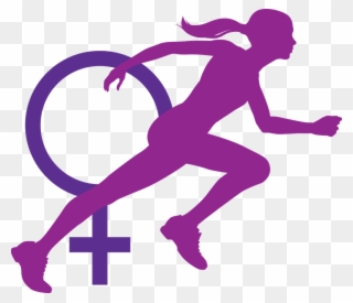 Triathlon Symbols - Women Empowerment Clipart