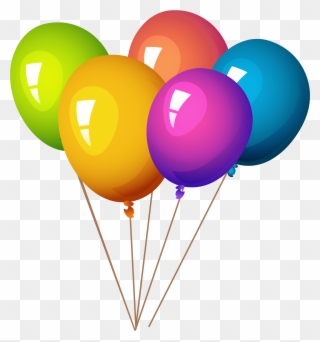 Pngpix Com Colorful Balloons Png Image - Balloons And Party Poppers Clipart