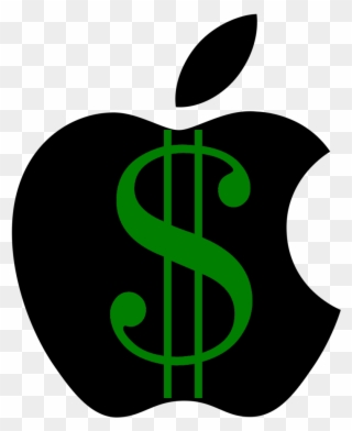 Apple Dollar - Logo Apple Icon White Png Clipart