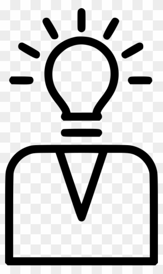 Thinking Idea Bulb Person - Electric And Services Logo Clipart