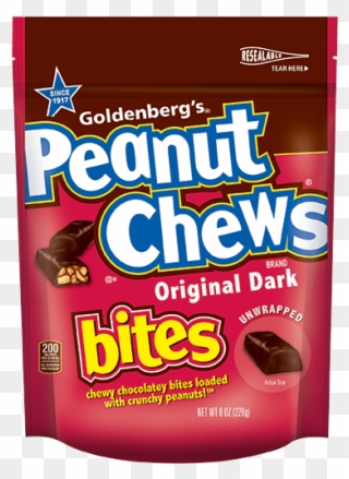 Peanut Clipart Bag Peanut - Goldenbergs Original Dark Peanut Chews - 3.8 Oz Box - Png Download