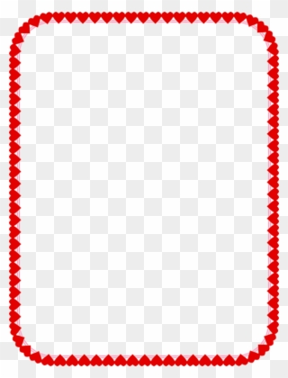 United States Standard Paper Size Picture Frames 1-bit - Love Heart Border A4 Clipart