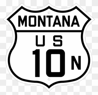 Us 10n Montana - Minnesota Highway 61 Sign Clipart