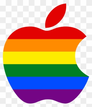 Apple Logo, Lgbt, S, Flickr, Photo Sharing - Gay Pride Apple Logo Clipart