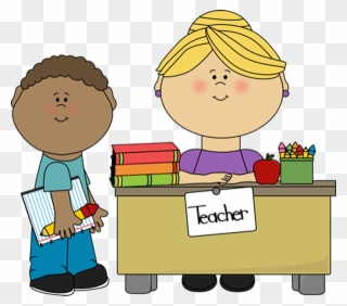 2 / - Clipart Student Asking Teacher A Question - Png Download