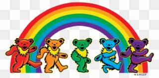 Grateful Dead 5 Dancing Bears Sticker Clipart