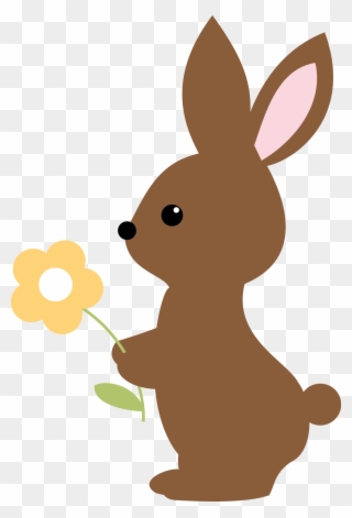 Brown Rabbit Baby Clipart - Png Download