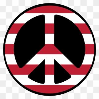 United States Peace Symbol Flag Base 2 999px 65 - Circle Clipart