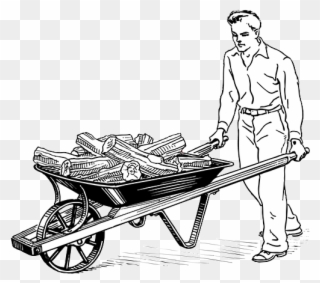 Figura 17 - - Wheelbarrow Clipart Black And White - Png Download