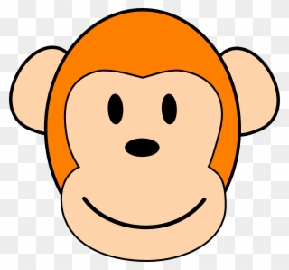 Orange Monkey Clip Art At Clkercom Vector Online Royalty - Cartoon Monkey Head - Png Download