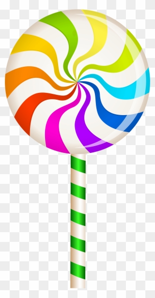 Multicolor Swirl Lollipop Png Clip Art Image - Lollipop Candy Clip Art Transparent Png