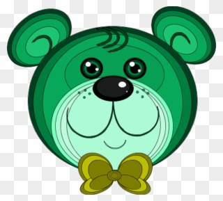 Teddy Bear Wearing Bow Tie - Teddy Bear Face Vector Clipart