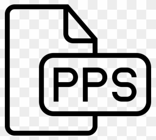 Pps Filetype Stroke Interface Symbol Icon Free Download - Xml Icon Clipart