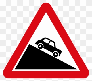 Vienna Convention Road Sign Aa 2c V1 - Steep Descent Road Sign Clipart