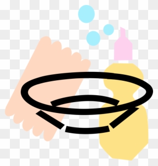 Vector Illustration Of Bowls And Dish Soap With Dish Clipart