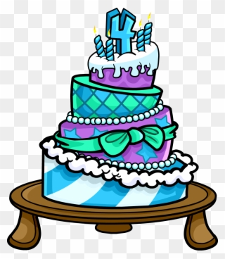 Coin Clip Token - Club Penguin Anniversary Cake - Png Download