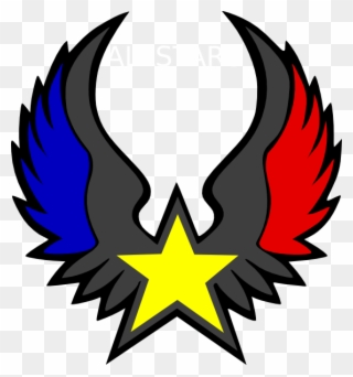 Allstars Emblem Clip Art At Clker - Winged Star - Png Download