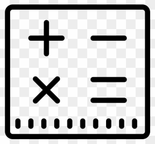 This "math" Icon Consists Of A Perfect Square Divided - Icon Clipart