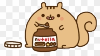 Pusheen Squirrel Eating Nutella Clipart