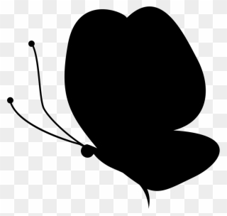 Butterfly Silhouette Facing To Left Comments - Siluetas Mariposas Png Clipart
