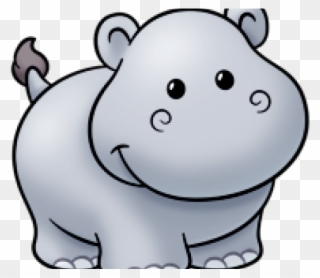 Original Cute Baby Hippo Cartoon Clipart Full Size Clipart Pinclipart