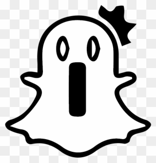 Snapchat Ghost Outline Transparent Png Snapchat Logo White Clipart Pinclipart