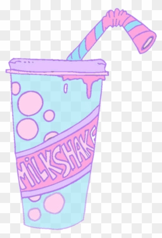 Milkshake Pastel Pink Illustration Ftestickers Freetoed - Milkshake Coloring Pages Clipart