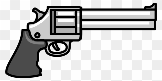 Guns Clipart Black And White - Cartoon Gun - Png Download