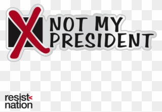 Not My President Pin - Devil Trump Lapel Pin Clipart