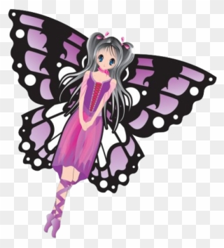 Fantasy Fairy Kite - Kite Decoration Butterfly Clipart