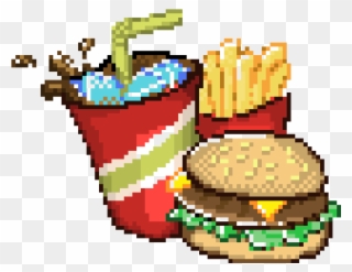 Fast Food Maker - Food Pixel Art Minecraft Clipart