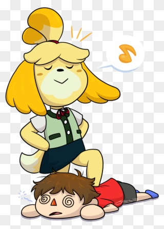 Isabelle And Villager Clipart