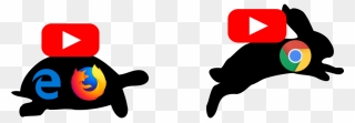 The Mozilla Specialist Says Google Slows Down Youtube - Hare And Tortoise Silhouette Clipart