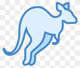 The Icon Is A Simplified Depiction Of The Outline Of - Kangaroo Clipart