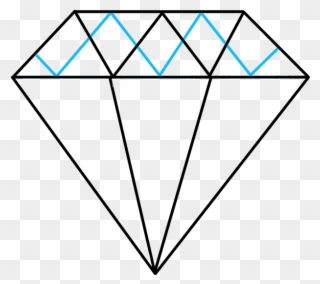How To Draw Diamond - Diamond Outline Clipart