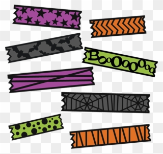 Halloween Washi Tape Svg Cut File For Electronic Cutting - Tape Clipart Halloween Washi Tape Png Transparent Png