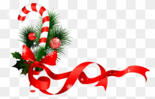Christmas Background With Candy Cane Clipart
