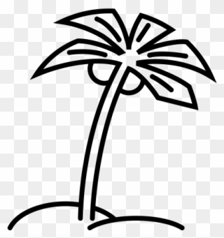 Palm Tree Rubber Stamp - Palm Trees Clipart