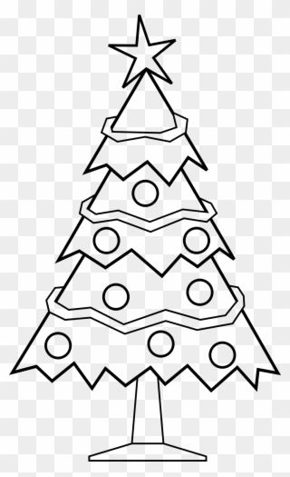 Clip Transparent Christmas Collection Clipartistnet - Xmas Tree Black And White - Png Download