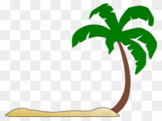 Palm Tree Beach Clip Art - Png Download