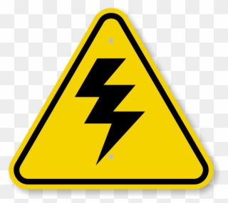 Iso High Voltage Warning Sign Symbol - Step Down Sign Clipart