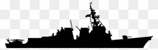 Flight Iia Ship - Ddg 51 Destroyer Silhouette Clipart